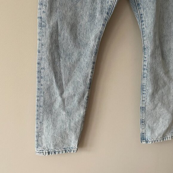 Levis 501 Skinny Denim Jeans Button-Fly Cropped Thunder & Lightening Blue 29 - Picture 5 of 10